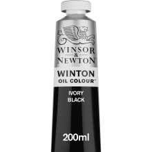 Winsor & Newton Winton 200ml Oil Colour - Ivory Black,1437331