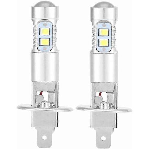 2x H1 6000K LED-strålkastarlampsats