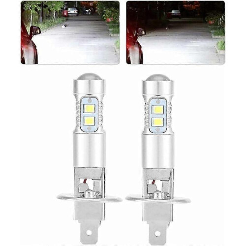 2x H1 6000K LED-strålkastarlampsats 2