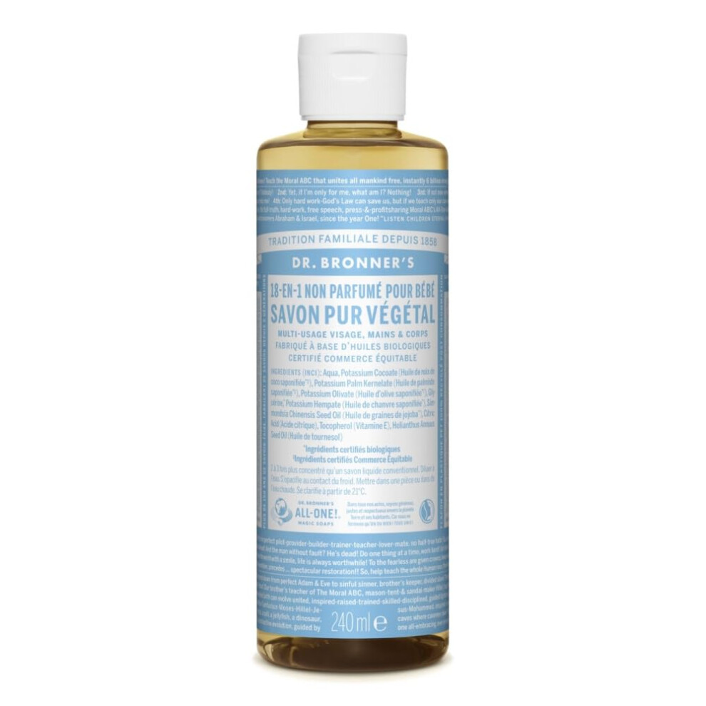 Dr.bronner's Savon Pur V?G?Tal Non Parfum? Pour B?B? 240Ml Dr. Bronner's