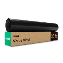 Cricut Value Vinyl | 30.5 cm x 10.6 m (12" x 35 ft) | Self Adhesive Permanent Vinyl for All Cricut Cutting Machines | Black