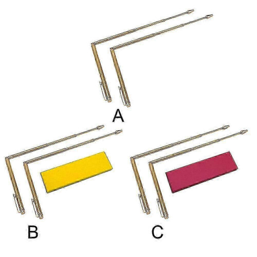 Adjustable Brass Water Detector Dowsing Rods 2pcs Set for Divining 1