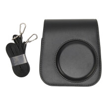 Kameratasche aus PU-Leder, Schutzhülle für Sofortbildkameras von Fujifilm Instax Mini, verstellbarer Schultergurt, Klappdeckel, weiches,