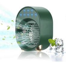 Climatiseur portable, mini climatiseur ventilateur, rafraîchisseur d'air portable, mini climatiseur rechargeable vert