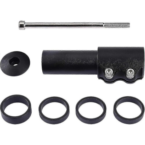 Bicycle Aluminum Alloy Adjustable Handlebar Fork Head Tube (Black) 2
