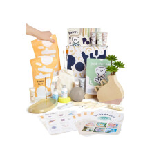 Pott'd at Home Pottery Kit for Adults. Air Dry Clay Kit for Beginners. Craft Kit for Adults Includes: Air-Dry Clay for Adult, Tools, Paints, Brushes,