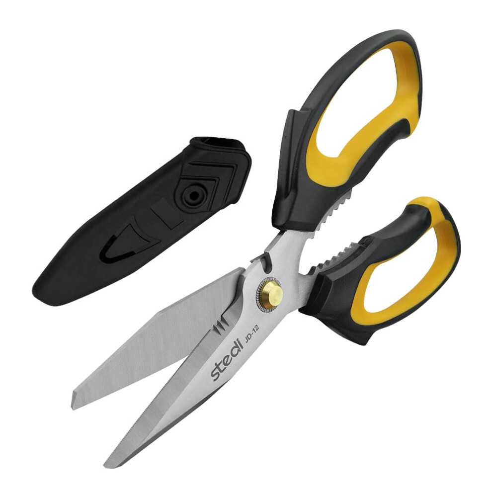 Stedi 9-Inch Professional Scissor Heavy Duty, Cardboard And Carpet Shears, Extremely Comfortable Soft Grip And Stainless Steel Precision Blades -Easy 5051221546803