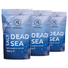 Bath Salt with Dead Sea Salt Set 3x1kg (Zipper) - 100% Pure and Natural - Dead Sea Salts 3x1000g - Body Care - Best Benefits for Good Sleep - Beauty -