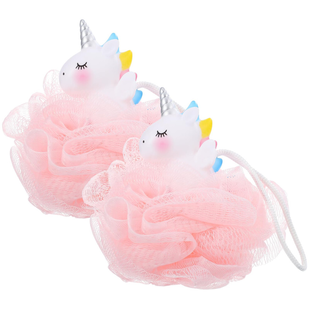 2Pcs Unicorn Loofah For Boy Girl Fun Bath Sponge With Unique Design Scrubber For Gentle Cleansing For Girls Bathing Experience Fomiyes
