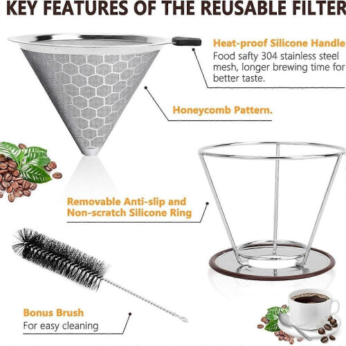 Kaffeefilter mit Basis, filterloser Papierfilter 1