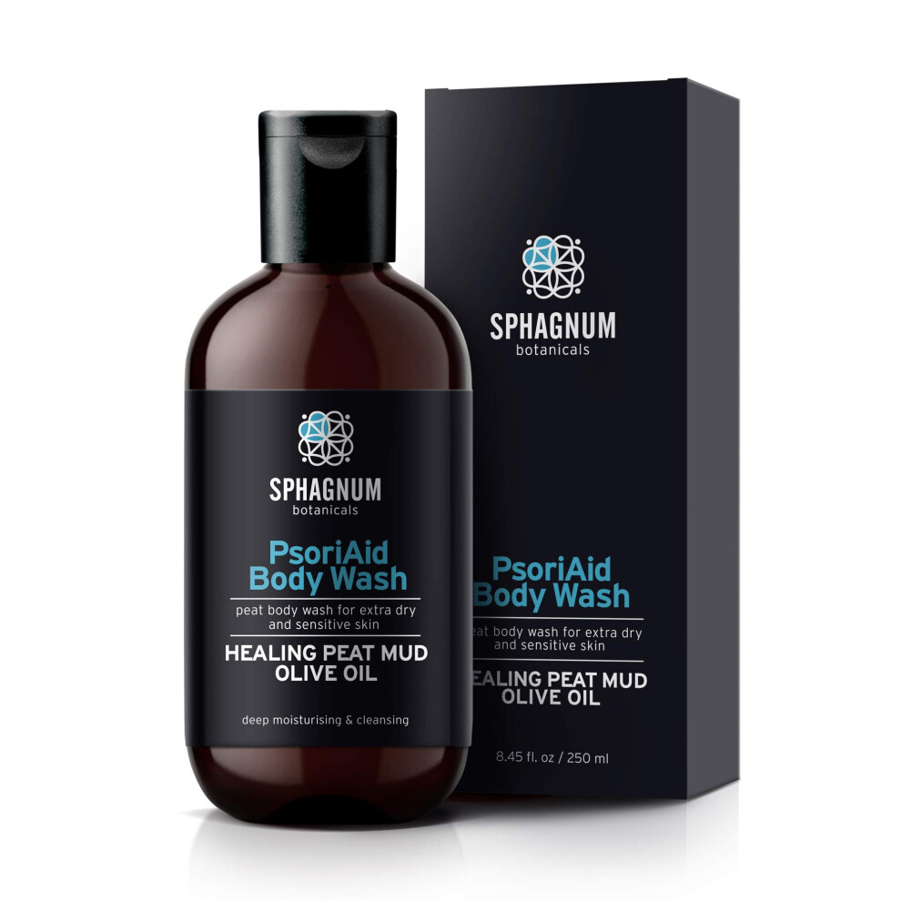 Sphagnum Botanicals Cream Eczema Body Wash & 2In1 - Peat Mud And Olive Oil Shower Sulfate Free Treatment For Very Dry & Itchy Skin. Best For Relieving Psoriasis.