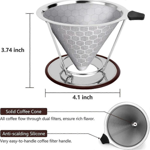 Kaffeefilter mit Basis, filterloser Papierfilter 2
