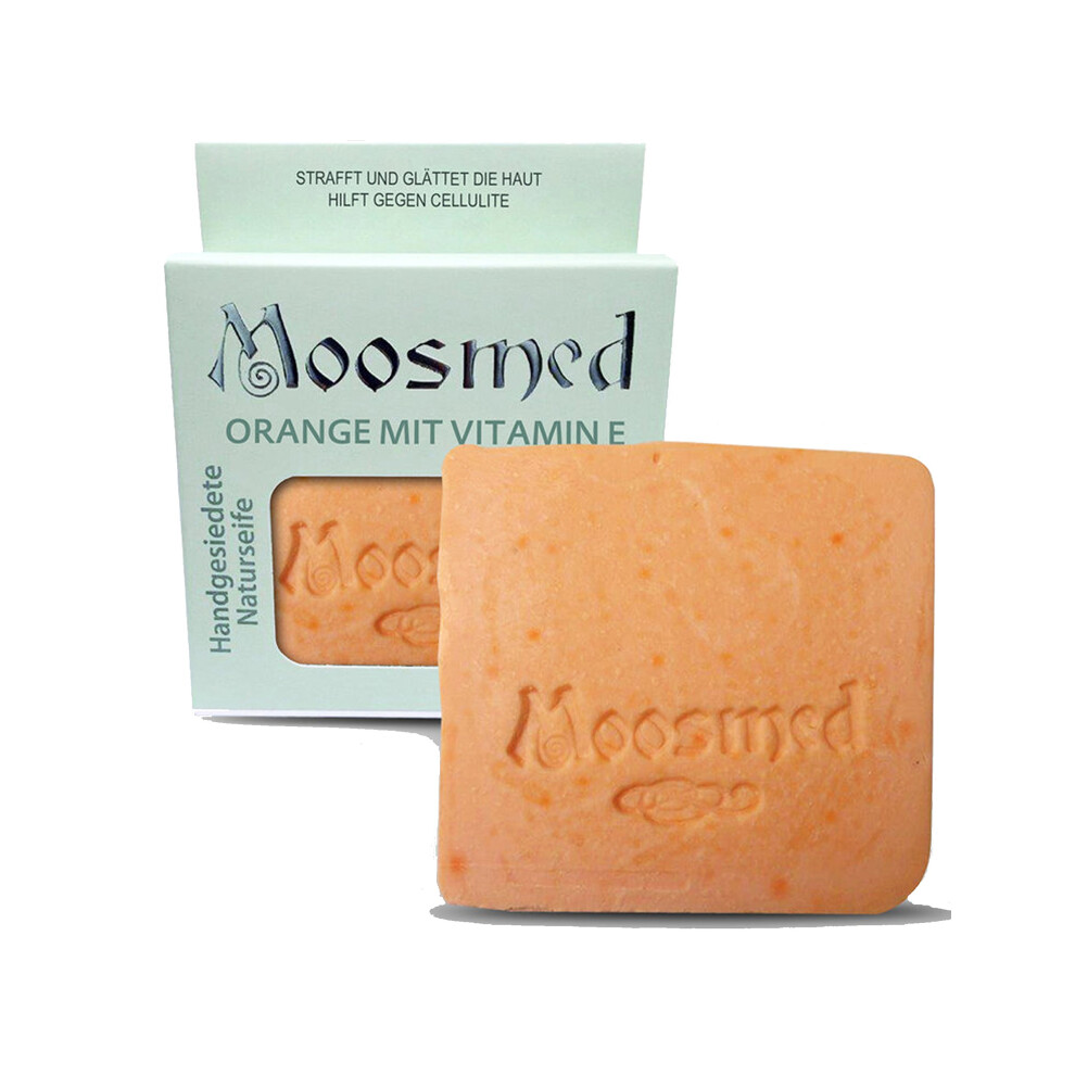 Moosmed Orange With Vitamin E Natural Soap - Vegan Organic Soap Handmade In Germany