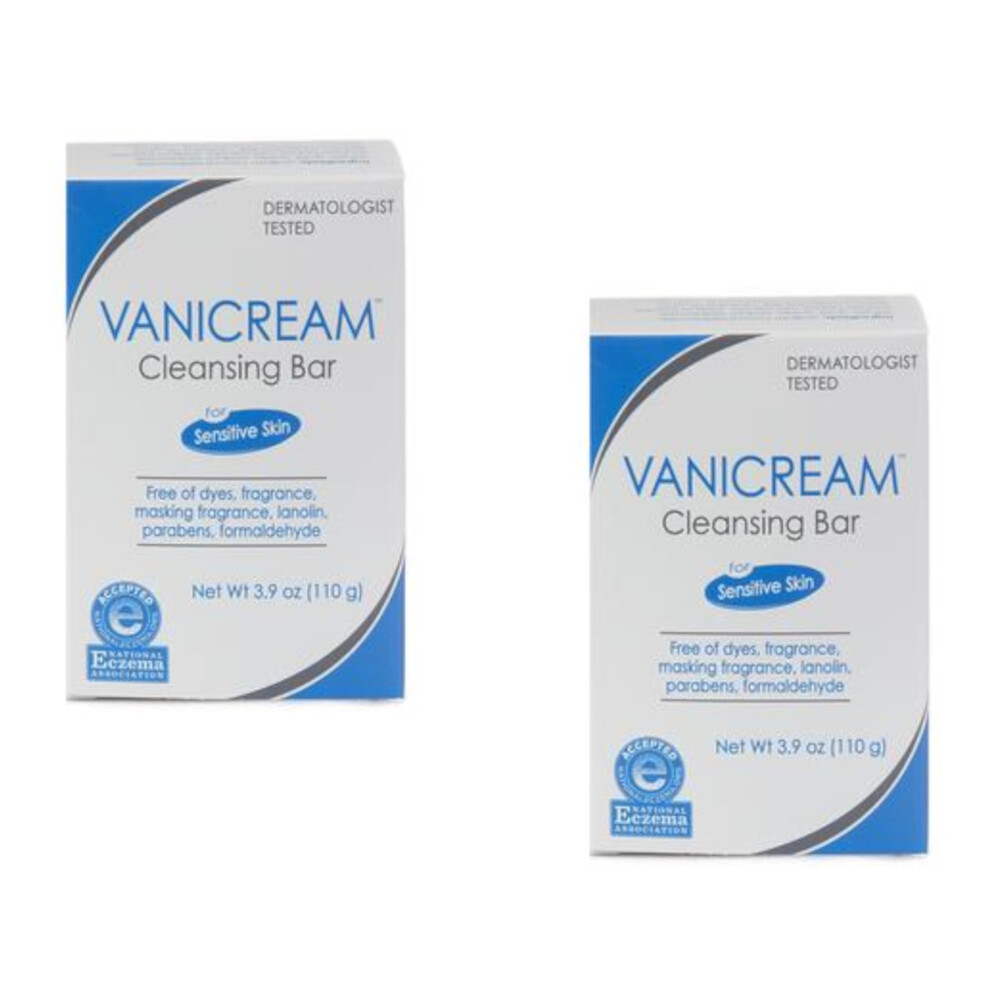 Vanicream Cream Vani Cleansing Bar For Sensitive Skin, 3.9 Oz (Pack Of 2)