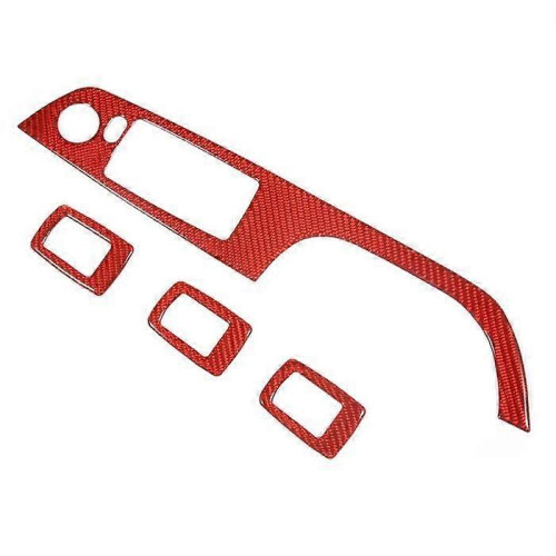 Window regulator panel trim Car window regulator switch cover, carbon fiber sticker window regulator panel moto kit 2