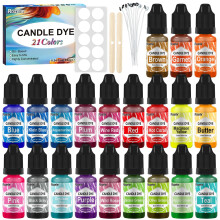 Roizefar Candle Dye - 21 Colours, Candles Dye for Soy Wax, Candle Colour Dyes for Candles Making, Oil-Based Liquid Dyes for Wax Melts, Highly