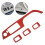 Window regulator panel trim Car window regulator switch cover, carbon fiber sticker window regulator panel moto kit 1