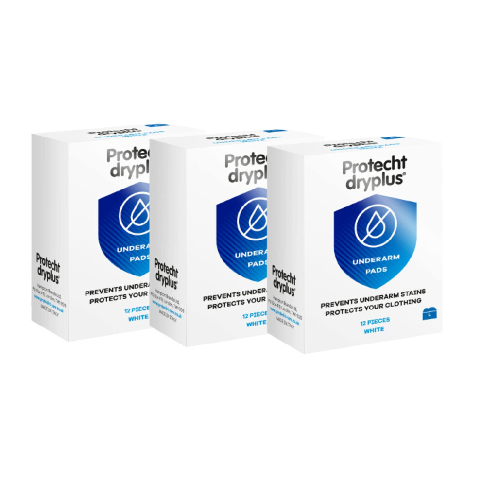 Protecht Dryplus Underarm Pads, Anti Sweat Pads, Invisible, Comfortable, Super Absorbent Self Adhesive Pads To Keep Underarm Dry, Single Use For Men