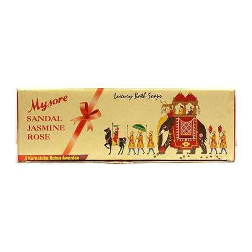 Mysore Sandal, Jasmine and Rose Luxury Bath Soaps Gift Box 2