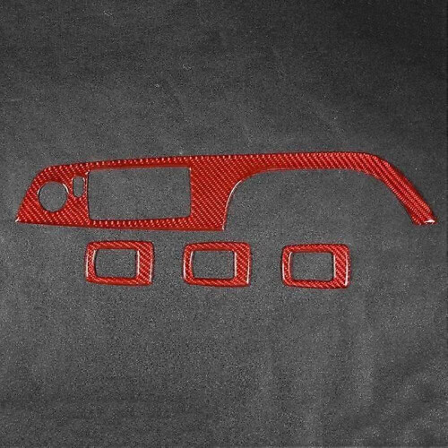 Window regulator panel trim Car window regulator switch cover, carbon fiber sticker window regulator panel moto kit 1