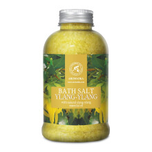 Bath Salt Ylang Ylang 600g - Natural Bath Sea Salts w/Ylang-Ylang Essential Oil - Best for Good Sleep - Relaxing - Baths - Body Care - Beauty -