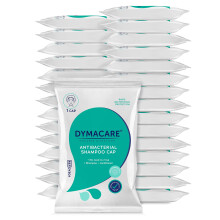 DYMACARE Antibacterial No Rinse Shampoo Cap | Rinse Free Shower Cap That Shampoos & Conditions | PH Balanced Waterless Hair Wash | 30 Caps