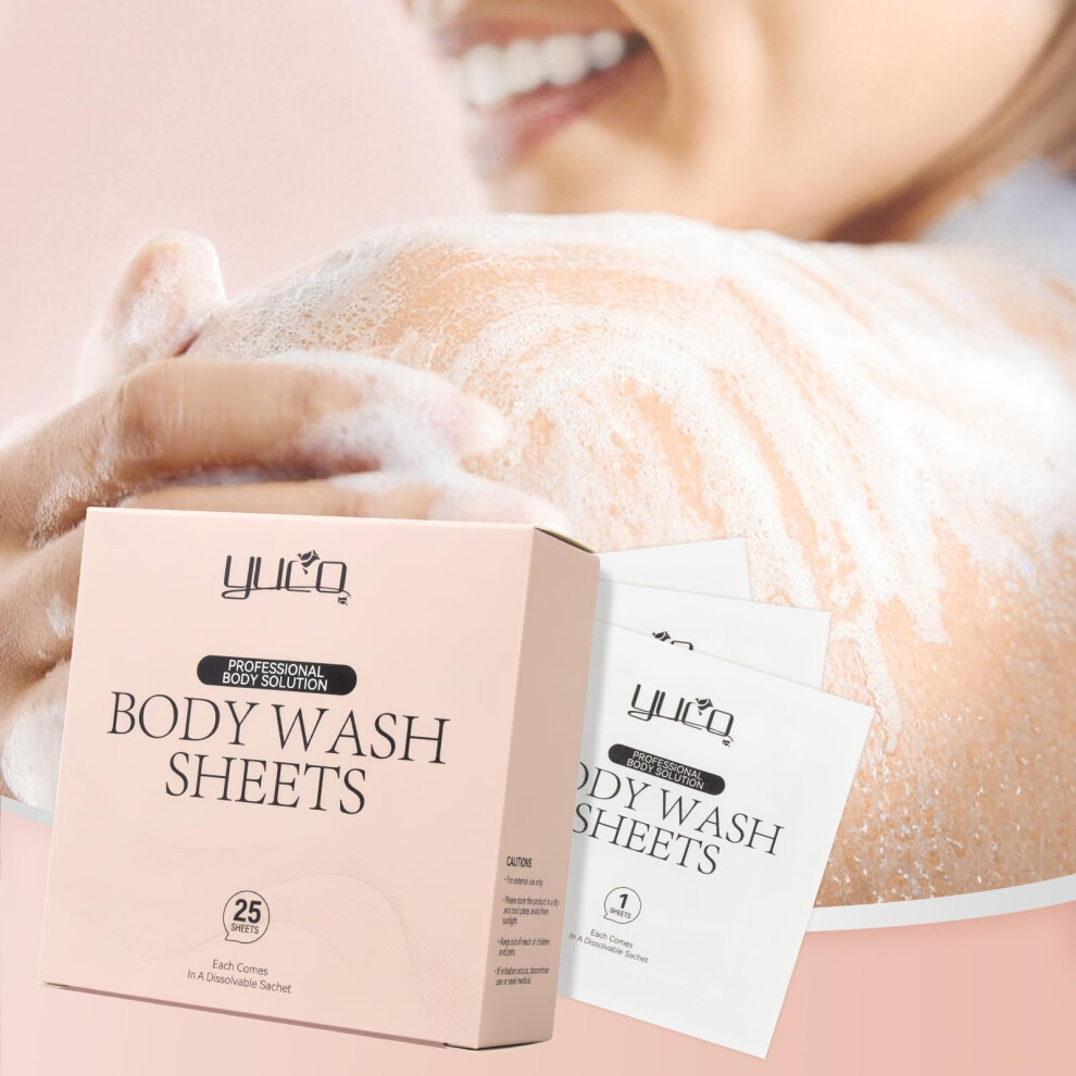 Photos - Shower Gel YUCO Travel Body Wash Sheets Travel Pack 25 Sheets,Individual Sachet,for Body Wash,Camellia Japonica Scent,for