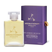 Aromatherapy Associates Bath and Shower Oil, Luxury Spa, Natural Bath, Bath Oil, Vegan, Cruelty Free, Environment Friendly (De-Stress Muscle Bath and