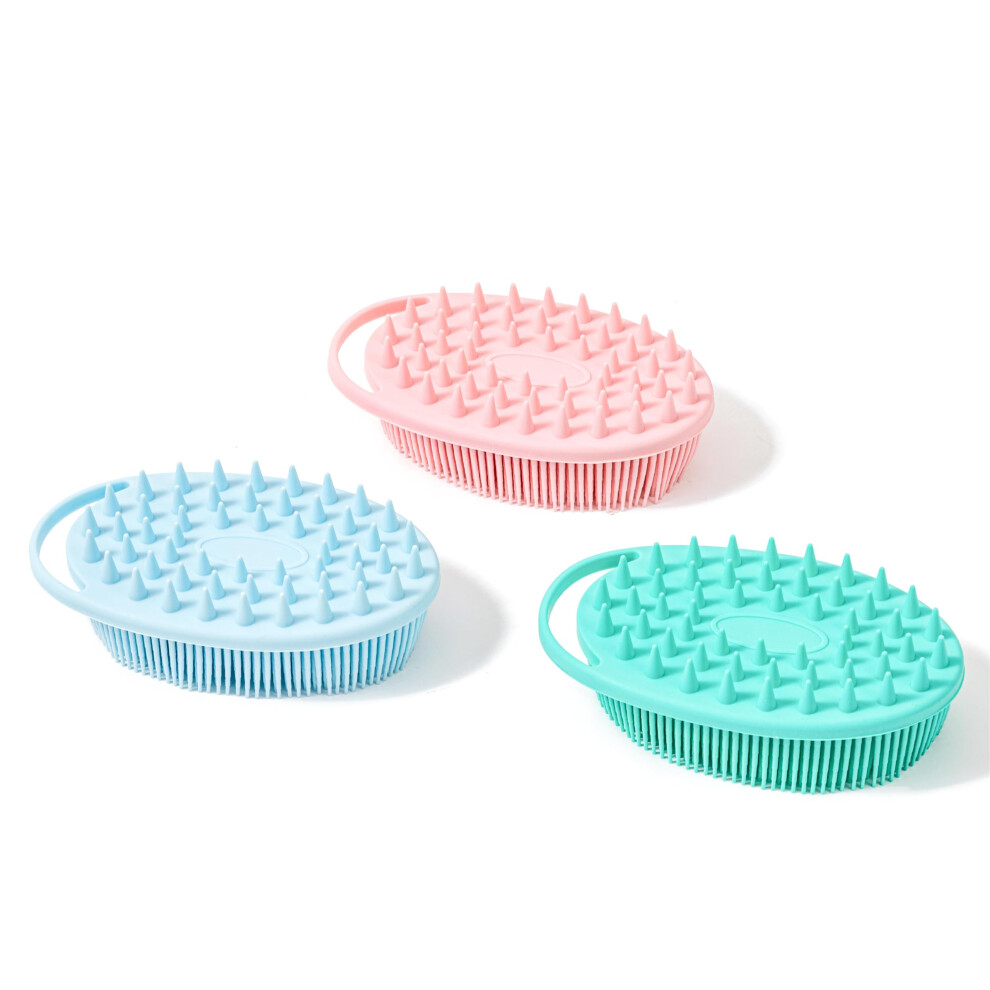 Penepico Premium Sensory Brush For Kids Or Autism,Soft Silicone Body Scrubber,2 In 1 Sensory Room Occupational Therapy Brushes,Silicone Loofah,Pet Shower Brush