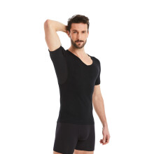 FINN Anti-Sweat Men's Shirt with V-Neck and Built-in Armpit Sweat Pads to Combat Excessive Sweating - Undershirt with Guaranteed Protection Against