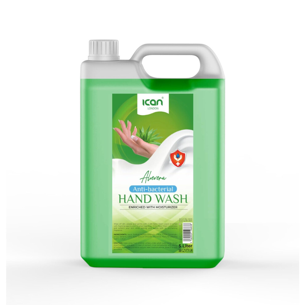 Ican London Aloe Vera Hand Wash Liquid Refill, 5 Litres