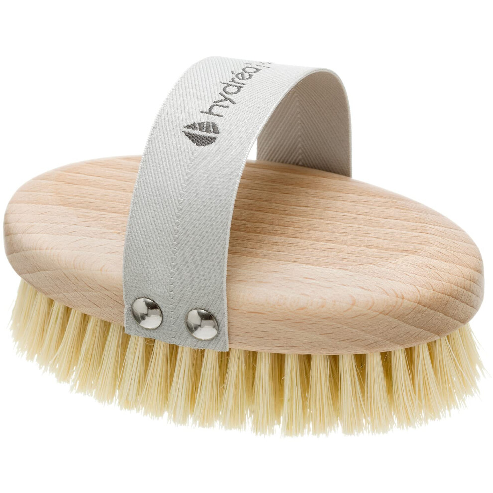 Hydrea London Dry Brushing Body Brush With Cactus Bristle - Cellulite Remover, Vegan Best Dry Brush For Flawless Skin, Helps Improve Lymphatic