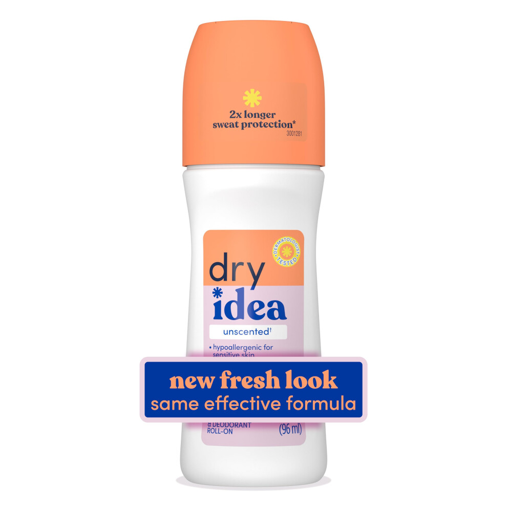 Dry Idea Roll On Anti-Perspirant & Deodorant Advanced Dry Unscented Hypo-Allergenic 95 Ml