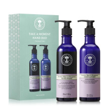 Neal's Yard Remedies Take A Moment Garden Mint & Bergamot Gift Set, Hand Wash & Hand Lotion with Essential Oils, Vegan & Cruelty-Free, Set of 2
