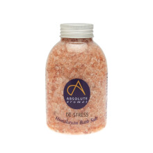Absolute Aromas De-Stress Bath Salts 625g - Natural Pink Himalayan Salt Infused with 100% Pure Essential Oils Bergamot, Ylang Ylang, Frankincense and