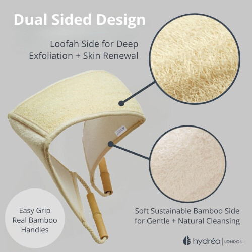 Hydrea Bamboo & Loofah Back Exfoliator-Wrap 1