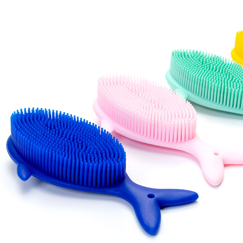 Penepico Premium Sensory Brush For Kids Or Autism,Soft Silicone Body Scrubber,2 In 1 Sensory Room Occupational Therapy Brushes,Silicone Loofah,Pet Shower