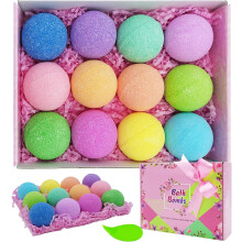 Bath Bombs Gift Set-Organic Natural Essential Oils, Relax and Moisturize Skin, BOENFU Luxury Spa Bomb Gifts for Girl, Mom, Kids, Wife, When Birthday,