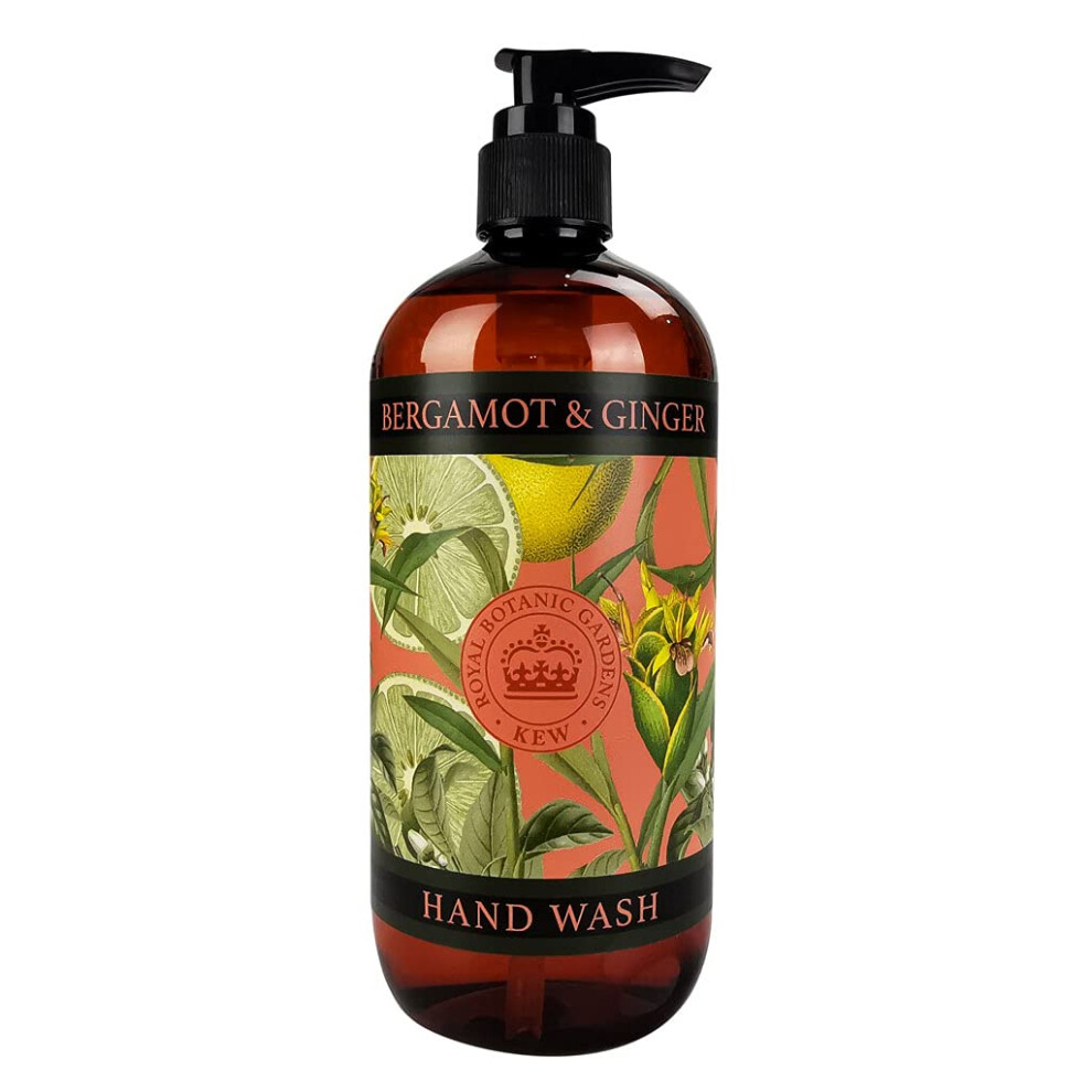 The English Soap Company Kew Gardens Hand Wash, Refreshing Botanical Wash With A Rich Lather, Enriched With Soothing Aloe Vera And Vitamin E, Bergamot