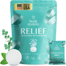 Body Restore Shower Steamers Aromatherapy 15 Pack - Relaxation Birthday Gifts for Women and Men, Travel Essentials, Stress Relief and Self Care -