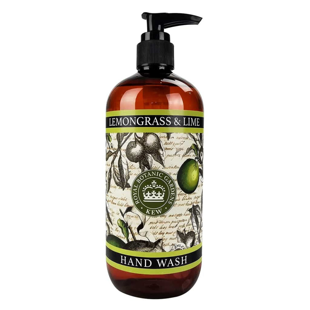 The English Soap Company Kew Gardens Hand Wash, Refreshing Botanical Wash With A Rich Lather, Enriched With Soothing Aloe Vera And Vitamin E,
