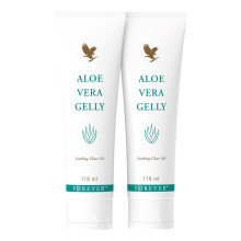 Forever Living Products Aloe Vera Gelly, 118ml, Lubricates sensitive skin, stain free, perfect after-sun care, Vegan friendly, Gluten free. (bundle of