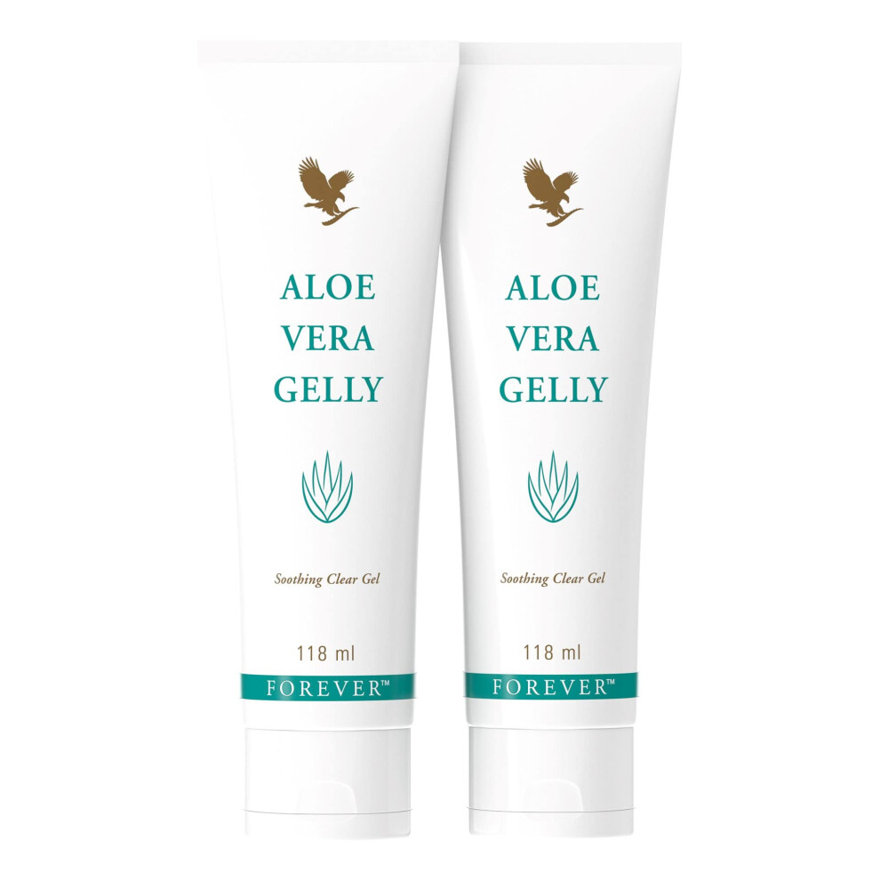 Forever Living Products Aloe Vera Gelly, 118Ml, Lubricates Sensitive Skin, Stain Free, Perfect After-Sun Care, Vegan Friendly, Gluten Free. (Bundle Of