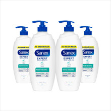 Sanex Body Wash - Expert Skin Health - Moisturising Shower Gel - Dermatologist Tested Hydrating For All Skin Types - Multipack - 4 Pack - 720ml Pump