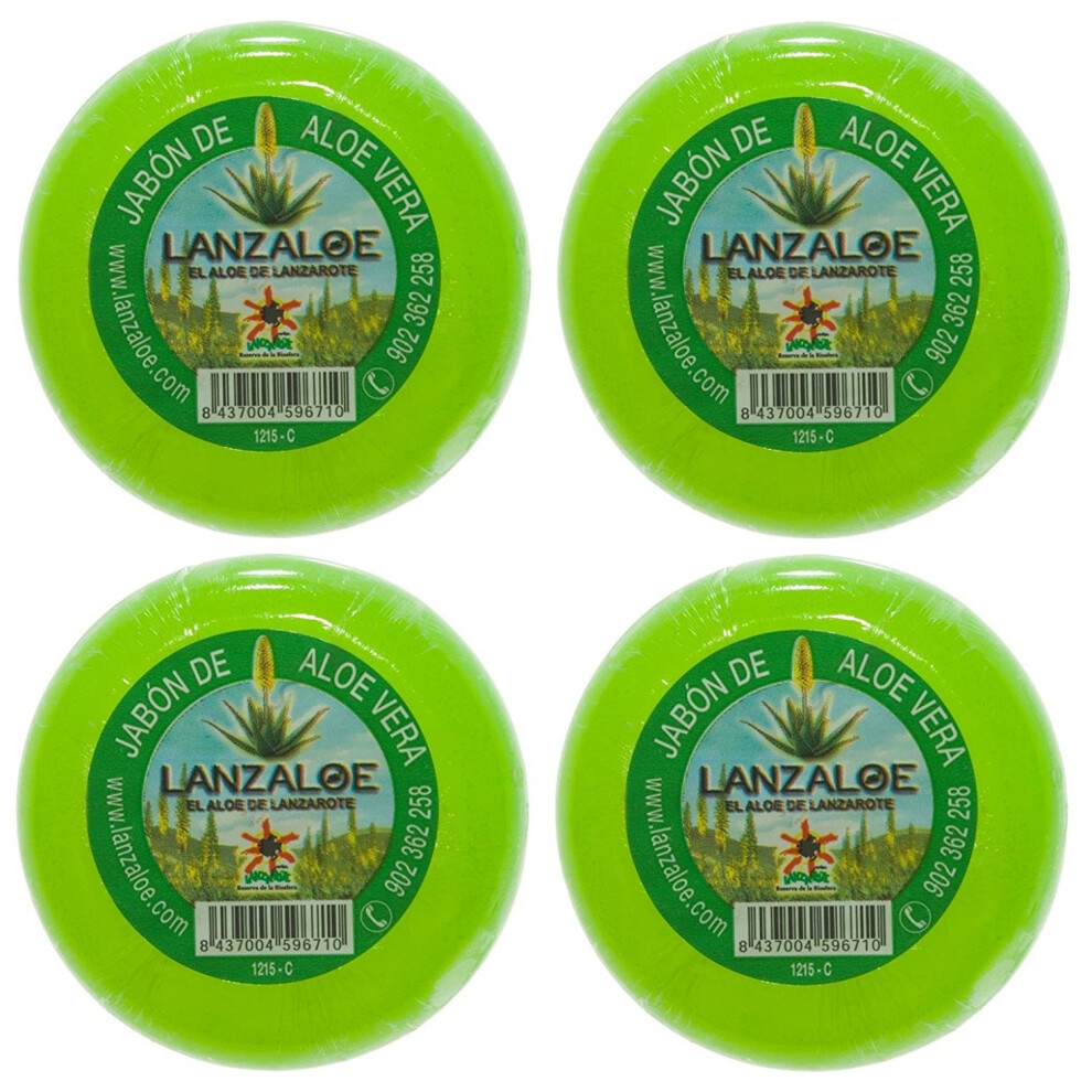 Lanzaloe Aloe Vera Soaps 100G Pack Of 4