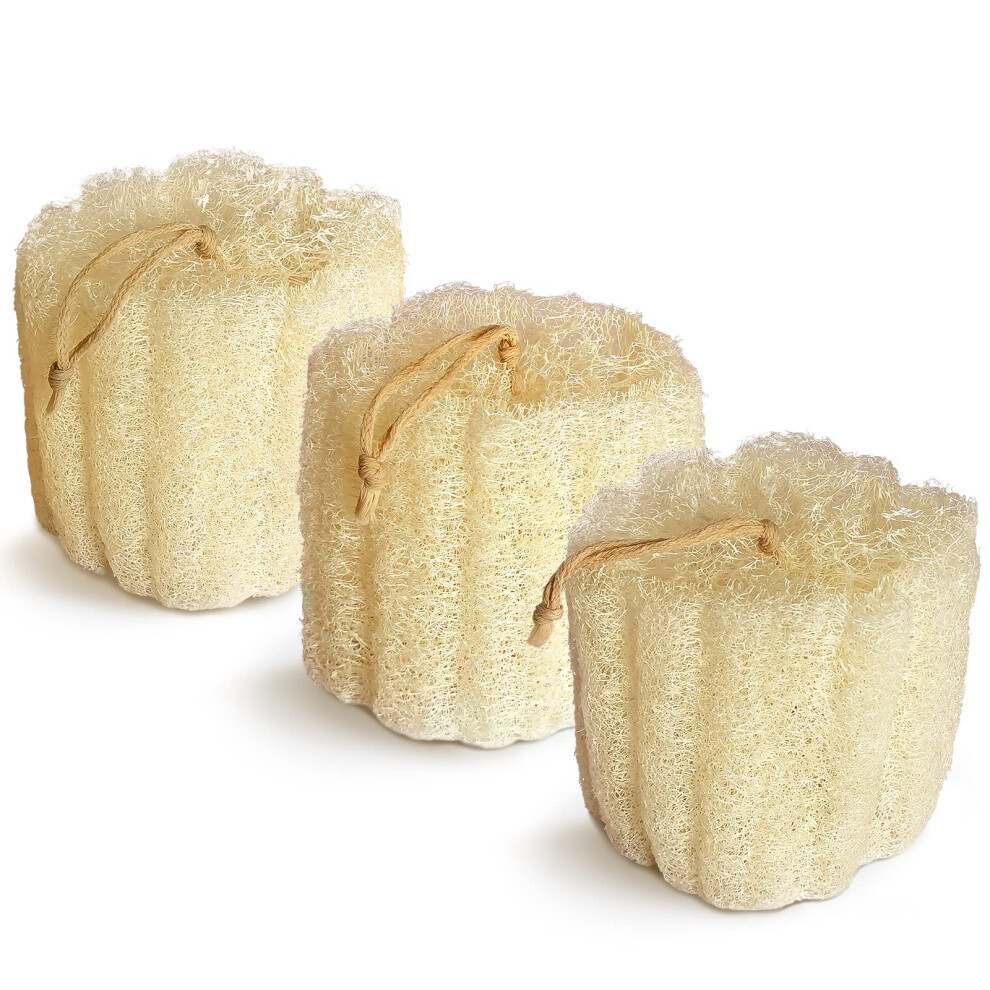 Photos - Bath Sponge Natural Shower Loofah Sponge, Bath Exfoliating Loofa Body Scrubber, 5.5 ?Soft and Easy Foaming Spa Lufa Sponges (3 Pack)