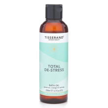 Tisserand - Total De-Stress - Aromatherapy Bath Oil - Orange, Geranium, Nutmeg Essential Oil - 100% Natural Pure Essential Oils - 200ml