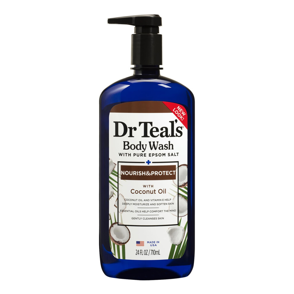 Dr Teal's Body Wash Pure Epsom Body Wast & Salt Coconut Oil 710Ml