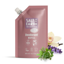 Salt of the Earth - Natural Deodorant Spray Refill Pouch, x3 Uses - Lavender & Vanilla - Vegan, Long Lasting Protection, Leaping Bunny Approved, Made