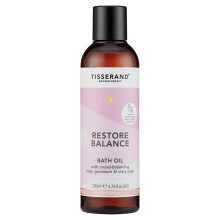 Tisserand - Restore Balance Bath Oil - Perimenopause, Menopause & Menstruation Support for Women - Rose, Clary Sage & Geranium - 100% Natural